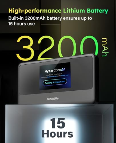 Image of GlocalMe MeowGo G40Pro 4G Mobile Hotspot Device with 10GB US /CA /MX Data 30 Days, Portable WiFi Hotspot for Travel in 200+ Countries, Pocket WiFi Hotspot, No SIM Card Needed, 10 Connected Devices