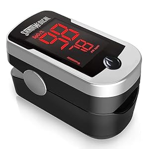 Deluxe SM-110 Finger Pulse Oximeter with Carry Case and Neck/Wrist Cord