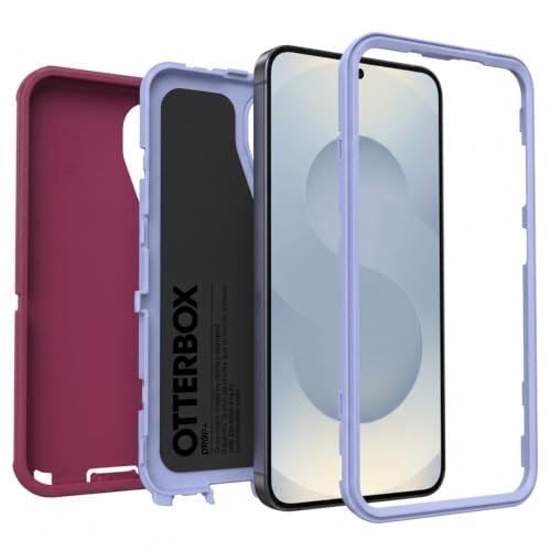 Image of OtterBox Samsung Galaxy S25 & Galaxy S24 (Only) - Defender Series Case - Plum Mist (Pink & Blue) - Rugged & Durable - with Port Protection - Wireless Charging Compatible