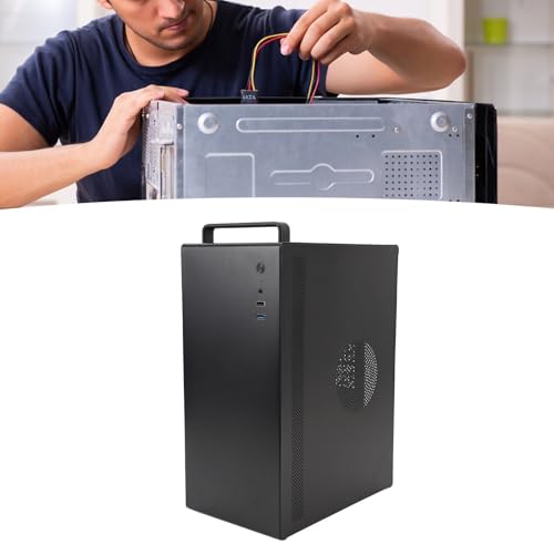 Gabinete de Computadora de Escritorio LICAEVEY, compatible con Micro ATX y ITX, soporte para 4 PCIE, puertos USB 3.0 y 2.0, material de alta resistencia miniatura 3