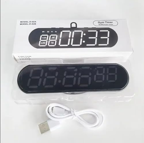 Temporizador LED digital McbeAn para gimnasio, reloj electrónico deportivo, temporizador de intervalos para boxeo, diseño magnético trasero, batería de gran capacidad de 1000 mAh, compacto y portátil para ejercicios en casa o gimnasio miniatura 7