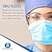 Dynarex Procedure Masks - Triple-Pleated Face Masks with Ear Loops & Nose Strip - Disposable Medical Mask, Face Protection for Hospital - 50 per Box– Blue