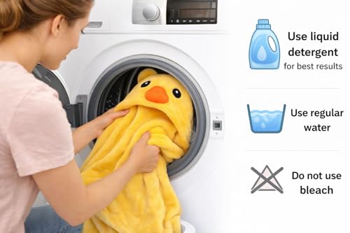 Image of First Kick New Born Baby Blanket Pack of Super Soft Bathrobe Wrapper Bath Towel for Boys, Girls, Babies (Yellow Duck, Length 82 cm x Width 82 cm, 0-12 Months)