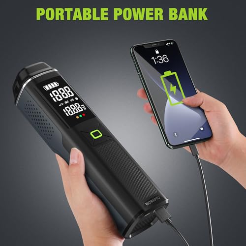 WORKPRO Portable Tire Inflator, 7.2V/12V Small/Mid/Large Air Compressor, Digital Display - image 6