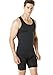 TSLA Men's (Pack of 1 or 3) Workout Muscle Tank Sleeveless Gym Training Active Workout Cool Dry Top Shirt, Tank Top(mun04) - Black, Large.