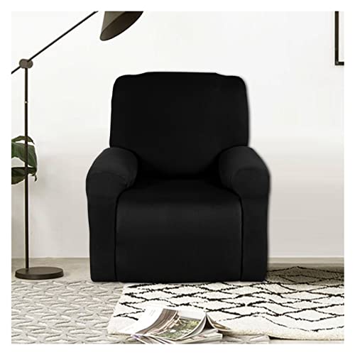 Funda reclinable elástica lavable de 4 piezas protector negro de sofá 3