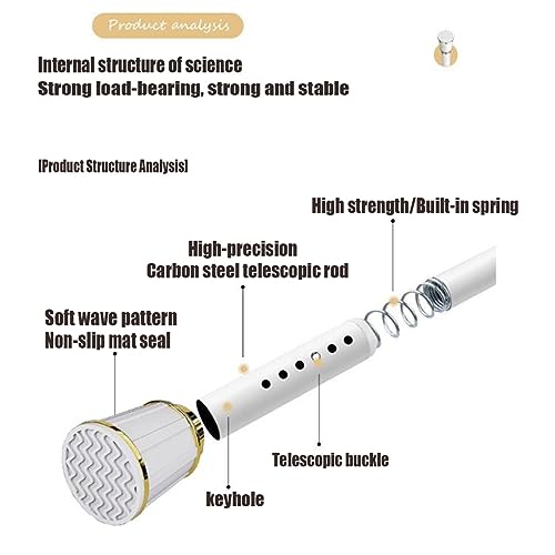 Tringle de douche durable en acier inoxydable blanc pour aménagement intérieur