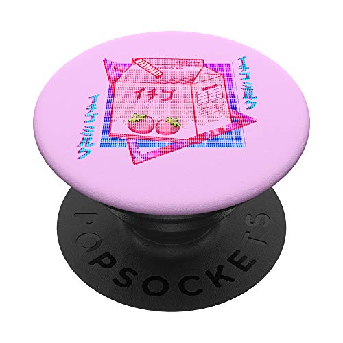 Retro Harajuku 80s Japanese Strawberry Milk PopSockets Swappable PopGrip