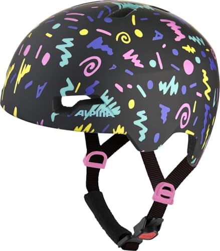 ALPINA Hackney - Leichter, Bruchfester & Optimal Klimatisierter Fahrradhelm für Kinder, Mit Nachrüstbarem LED für Gute Sichtbarkeit