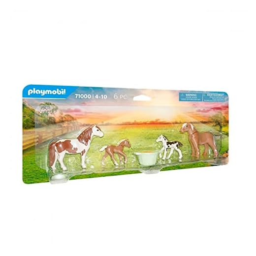 PLAYMOBIL, 2 Ponis Islandeses con Potro, a Partir de 4 años (71000)