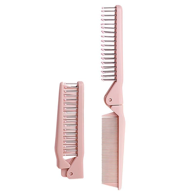 Peine Plegable de Bolsillo en Rosa, 12.1 cm miniatura 1