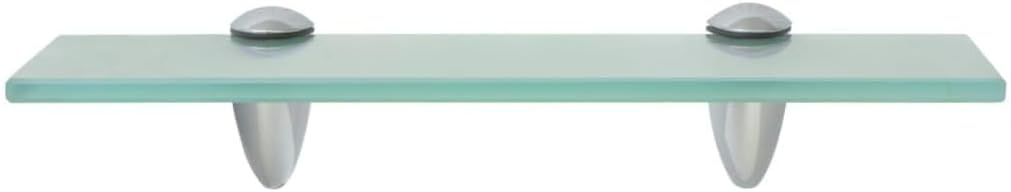 Floating Shelf Set of 2 Clear Tempered Glass, Zinc Alloy Brackets, 11.8x7.9 Inch Modern Wall Shelves for Living Room, Bathroom, Bedroom Decor