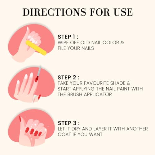 Image of Coloressence Everyday Nail Paint Kit with Pastel & Nude Shades | Chip Resistant and Quick Dry Nail Paints | Set of 5 Nail Paints