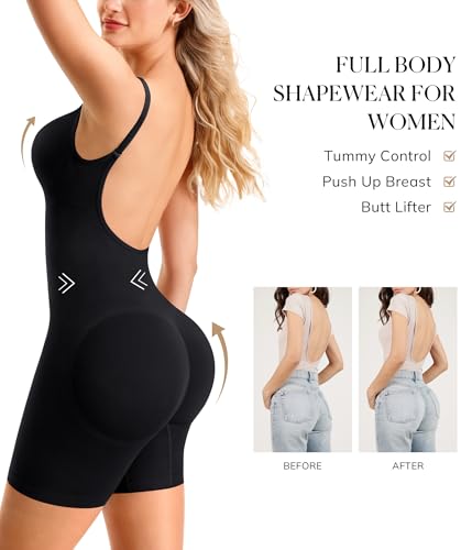 Backless Shapewear Bodysuits For Women Tummy Control Seamless Faja Body Shaper Slimming Full Body Suits4