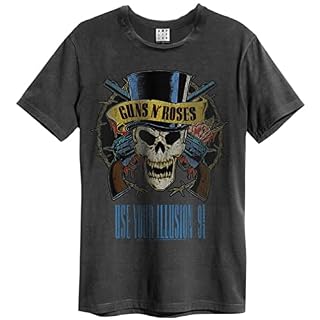 Amplified Guns n Roses – Use Your Illusion – T-shirt gris anthracite pour homme - Les Beatles, Paul McCartney, John Lennon, RIngo Starr, George Harrison