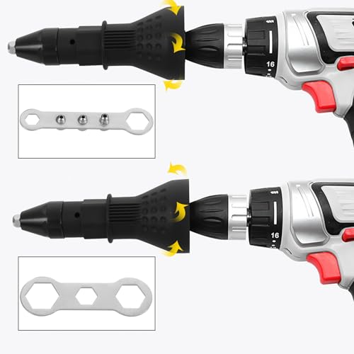 Adaptateur Noir pour Pistolet à Rivets Électrique Augmentant la Précision du Rivetage