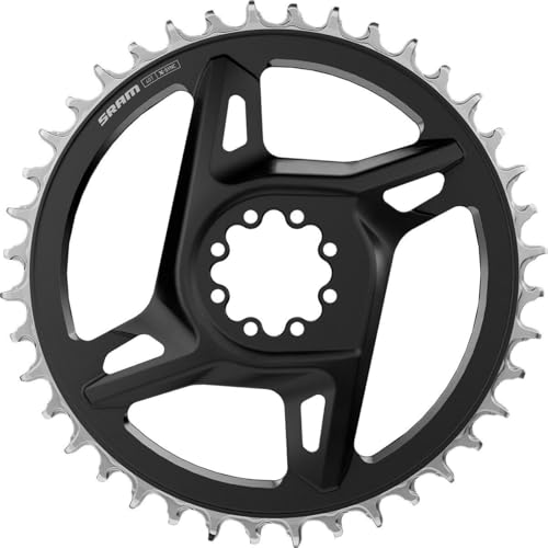 Plateau de vélo Sram X-Sync Red E1 haut de gamme finition noir argenté 46 dents route