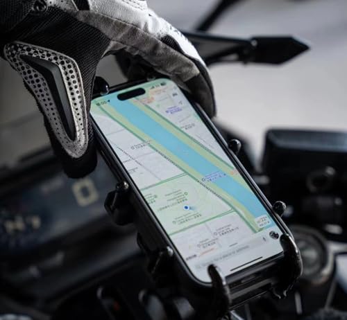 MOTOKER Anti-Vibration Dampener Motorcycle Phone Mount, One-Hand Operation Motorcycle Bike Phone Holder Holds 4.7"-7.1" Cell Phones on Handlebar, Cell Phone Holder for Bike Motorcycle Scooter ATV - Image 5