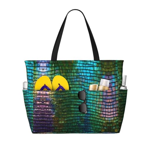 Grand sac fourre-tout de plage pliable pour femme idéal pour le sport et le voyage