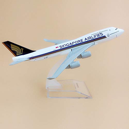 Image of Toys uncle Diecast Aeroplane Scale Model, 16 Cm: (A380 Singapore), Multicolor