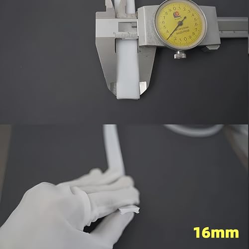 Image of 16.4Ft /5M Silicone LED Cover, Alumium Profile Silicone Channel Diffuser Flexible PC Lampshade Line for Strip Lights, Ceiling Lamp, Under Cabinet Cover Replaceable Installation (16mm)