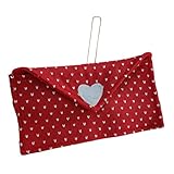 DIYEAH Romantisches Valentinstag Dekorationsanhänger Herzförmiger Roter Umschlag Vielseitiger Geld Kartenbeutel Kleine Geschenkidee für Hochzeit und Party Chinesischer Stil Hängende