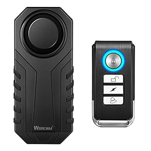 Wsdcam Bike Alarm 113dB Wireless Anti-Theft Vibration Motorcycle Bicycle Alarm Waterproof Security Cycling Bike Alarm with Remote