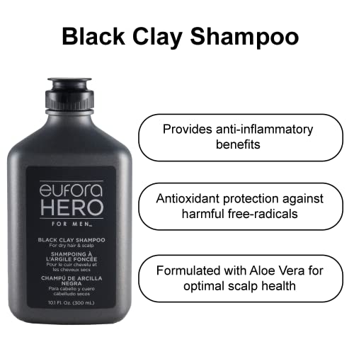 Eufora Hero For Men Black Clay Shampoo 10.1 Oz #TOP1