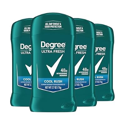 Degree Men Ultra Fresh Antiperspirant Deodorant Stick for Men 4 Pack Cool Rush 2.7 oz