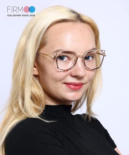 Image of Firmoo Cat Eye Blue Light Reading Glasses for Women, Stylish Cateye Computer Reading Glasses, UV400 Protection