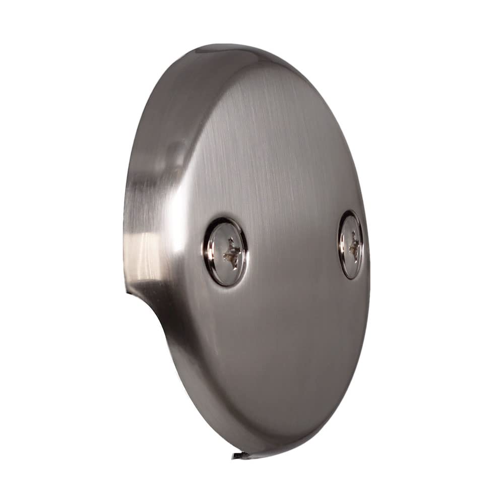 Westbrass D329 dos agujeros bañera desbordamiento placa frontal con tornillos