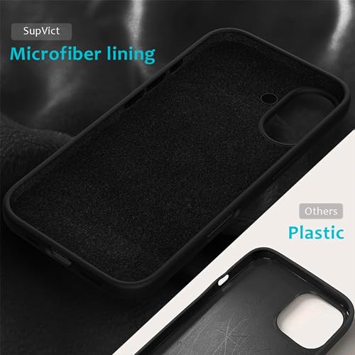 Image of ArmourPro Silicone Back Case for iPhone 16, Soft-Touch Case | Black