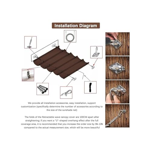 Auvent rétractable à vagues avec protection solaire modulable pour toit de terrasse - 8