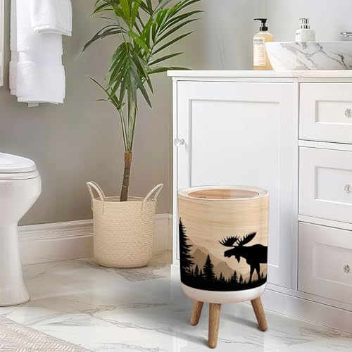 Caneca de basura pequeña con tapa capacidad 1.8 galones miniatura 6