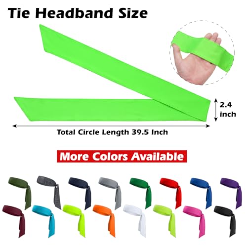 Image of ONUPGO 18Pcs Head Ties for Men Women, Adjustable Headbands Sports Sweatband Ninja Ties Head Band, Sweat Wicking Workout Headband for Sports, Running, Tennis, Yoga, Soccer, Karate