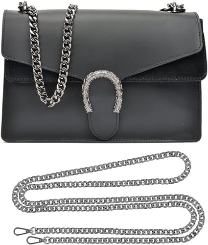 Metal Bag Chain, Purse Strap, Replacement Shoulder Strap, for Women DIY Crossbody Bag Making (Gun-Black, 120cm/47in Long) - Image 4