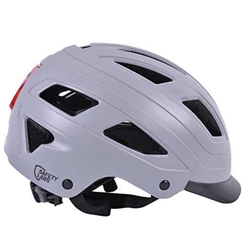 Casque vélo visibilité LED Safety Labs E-Bahn gris mat contre le manque de lumière