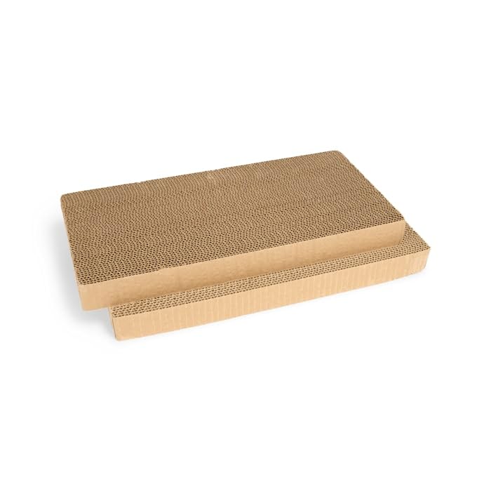 EveryYay by Petco Scratchin' the Surface - Recambios de cartón de doble ancho para rascadores de gatos, 18 pulgadas de largo x 9 pulgadas de ancho x 4,45 cm de alto, paquete de 2