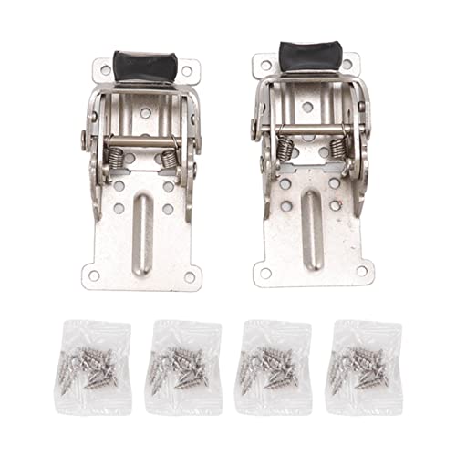 2Pcs Zinc Alloy Folding Hinges, 180 Degree Self Locking Hinge Set for Cabinet Wardrobe Door - Image 3