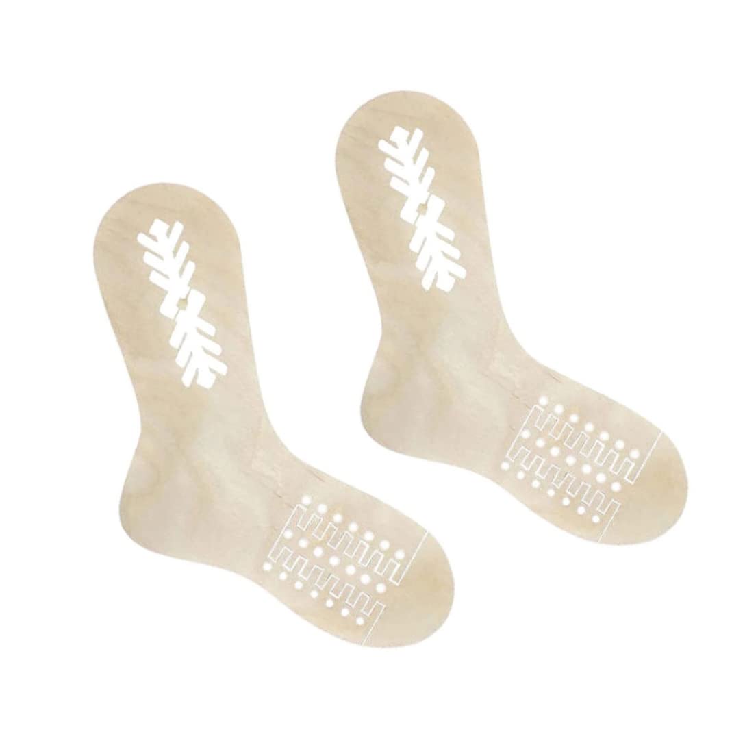 Wedhapy Knit Blockers Sock Blockers Adjustable Sock Blockers for Knitting Size Wood Knitted Sock Stretchers Funny DIY Knitting Model 1pair Type