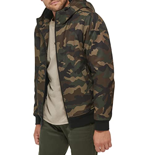 Image of DOCKERS Men's Softshell Sherpa Lined Bomber Jacket (Standard and Big & Tall)