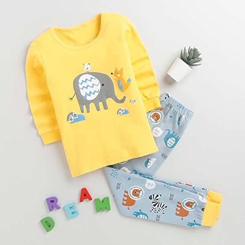 Image of Bold N Elegant Kids Cotton Printed Funky Cool Cartoon Print Full Sleeve T-Shirt & Pajama Lower Casual Clothing Set