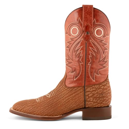 Men's Genuine Bull Neck Leather Rodeo Boot Leather Sole Style 1557