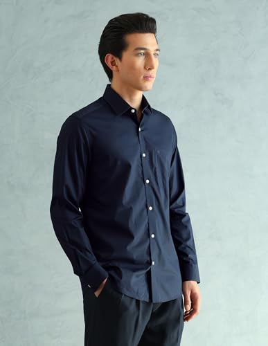 Image of Arrow Slim Fit Mens Formal Shirt - 100% Cotton, Breathable & Comfortable, Full Sleeves Shirts for Men