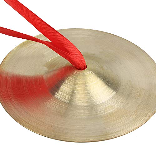 2Pcs Brass Hand Cymbals, 9Cm Diameter Gong Band Rhythm Music Percussion Instrument #TOP4