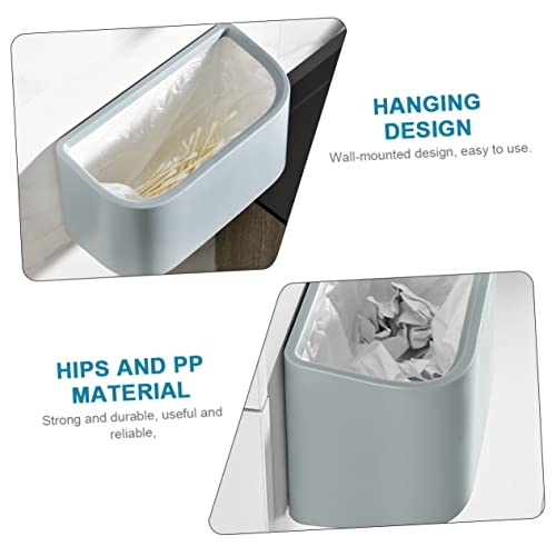 Papelera para colgar en pared para cocina y baño blanca miniatura 4