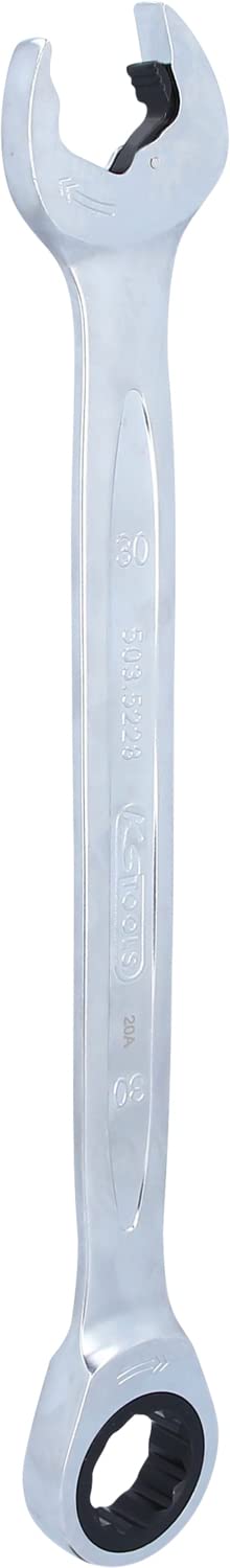 KS Tools 503.5228 Llave combinada de carraca DUO GEARplus con función de carraca en la llave fija 30mm