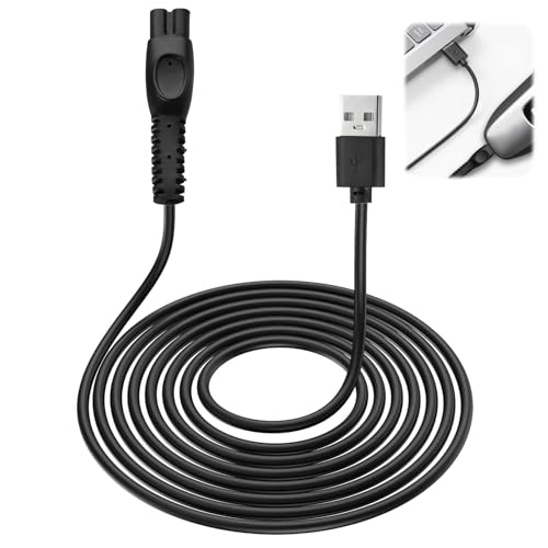 5V USB Cable Chargeur pour Philips Rasoir Électrique Câble Alimentation Compatible avec QP2824 QP2734 QP2724 MG5920 MG7920 MG7940 S3145 BT3233 X3001 MG5940...