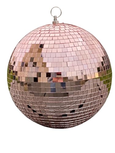 LTMG Boule à Facettes Disco Rose Gold 20cm avec crochet de suspension - Décoration Scintillante de Grande Taille pour Fêtes et Événements
