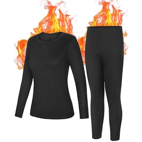 Roadbox Women's Thermal Fleece Long Johns Set Cover